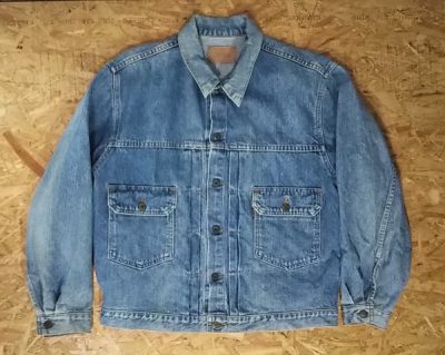 LVC 90s Levi's 70502-0217 Denim Jacket Tracker jacket L Type 2nd Orange tab