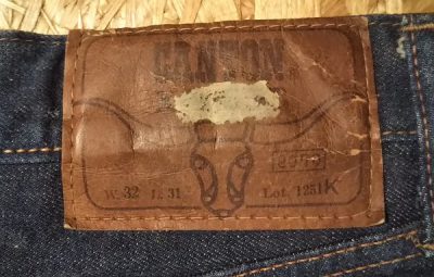 60sCANTON jeans paper label