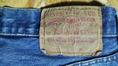 Paper label - 80s Levi's501. Made in USA. W28 L30. Made in 1983.