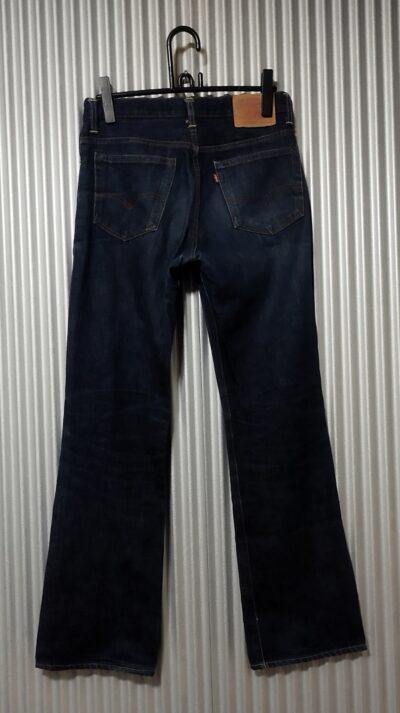 Back view - LVC 90s Levi's 517. 1971 model "Saddle man" reprint. Big E. Made in USA.